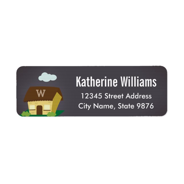 Monogram New Home Return Address Label (Front)