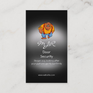 Monogram, Nightclub Door Security, metal-look Business Card