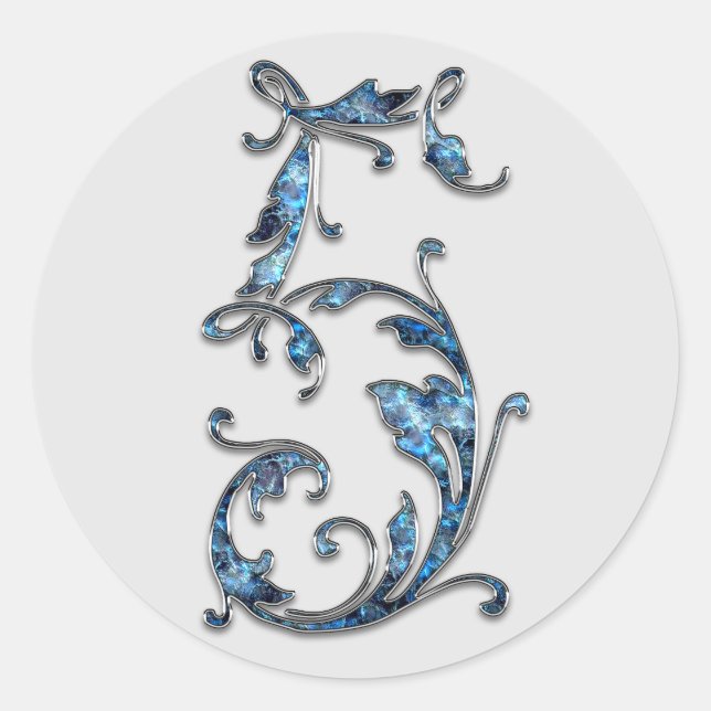 monogram number 5 stickers (Front)