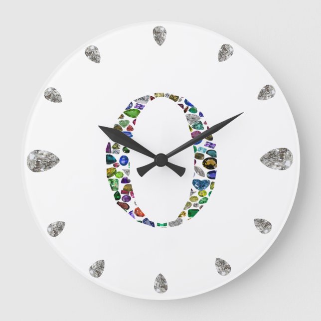 Monogram 'O' Large Clock (Front)