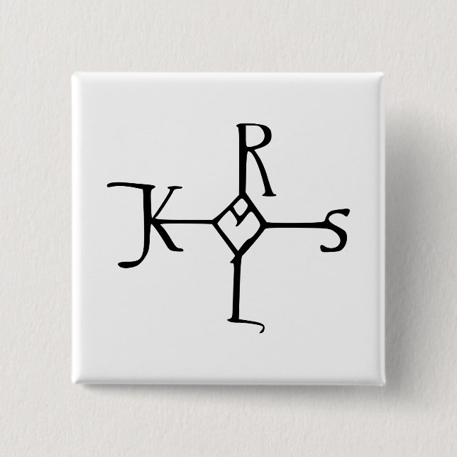 Monogram of Charlemagne 15 Cm Square Badge (Front)