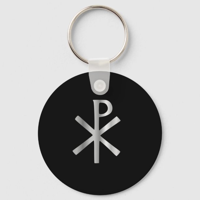 Monogram of Christ - chi rho Key Ring (Front)