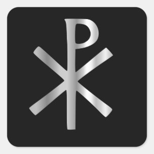 Monogram of Christ - chi rho Square Sticker