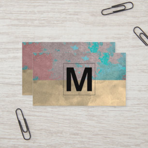 Monogram Old Grungy Background Business Card