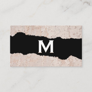 Monogram Old Wall Torn Effect Business Card