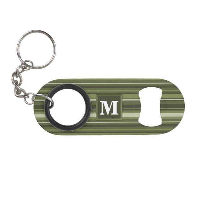 Monogram olive green stripes (Front (Horizontal))