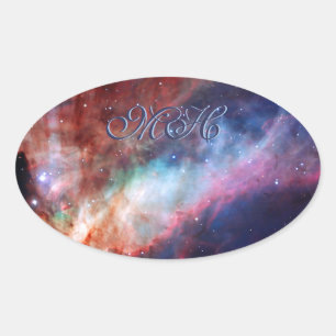 Monogram Omega Nebula - Our Amazing Universe Oval Sticker