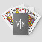 Monogram on Black Basic Playing Cards