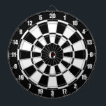 Monogram on Black & White Dartboard<br><div class="desc">Monogram on Black and White Dart Board. Monogram ready to be personalised.</div>