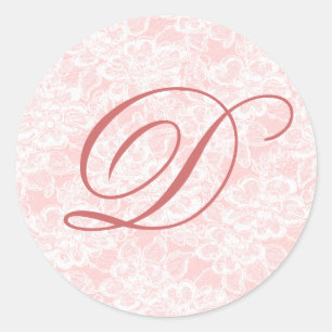 Monogram on Lace stickers