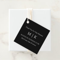 Monogram or Add Logo Business Black