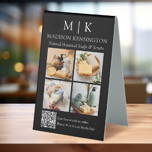 Monogram or Add Logo Business QR Code 4 Photo