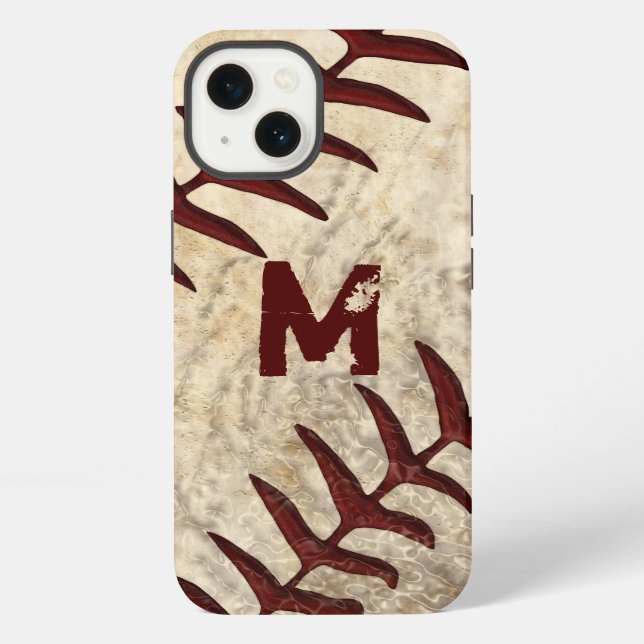 MONOGRAM or Jersey NUMBER Baseball Phone Case (Back)
