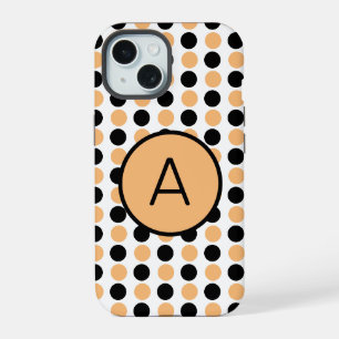 Monogram Orange and Black iPhone 15 Case