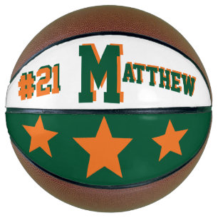 Monogram Orange and Green Basketball