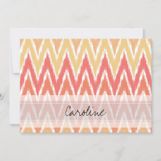 Monogram Orange Ombre Ikat Chevron Zig Zag Pattern