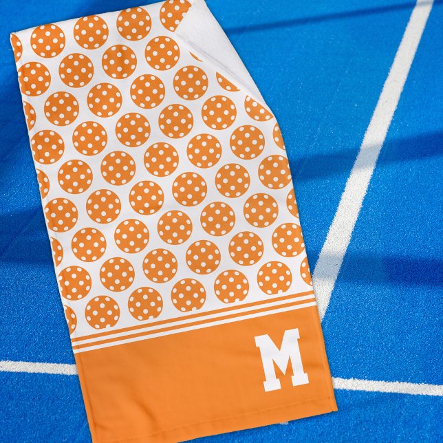 Monogram Orange Pickleball Sweat Towel (Creator Uploaded)