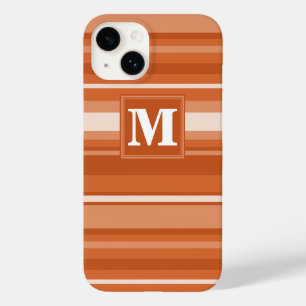 Monogram orange stripes Case-Mate iPhone 14 case