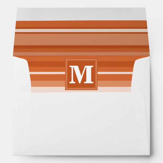 Monogram orange stripes envelope (Back (Bottom))