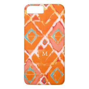 Monogram   Orange Tribal II iPhone 8 Plus/7 Plus Case