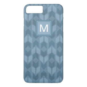 Monogram   Outdoor Geo Step   Blue Arrow Pattern iPhone 8 Plus/7 Plus Case