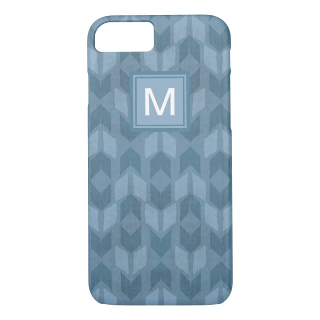 Monogram | Outdoor Geo Step | Blue Arrow Pattern Case-Mate iPhone Case (Back)