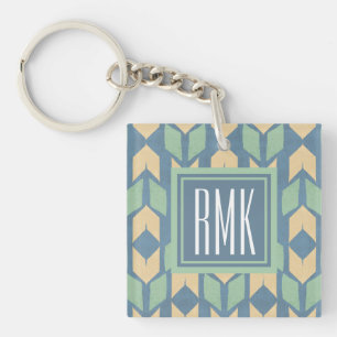 Monogram Outdoor Geo Step Geometric Arrow Patt Key Ring