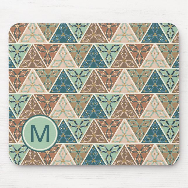Monogram | Outdoor Geo Step | Geometric Pattern Mouse Mat (Front)