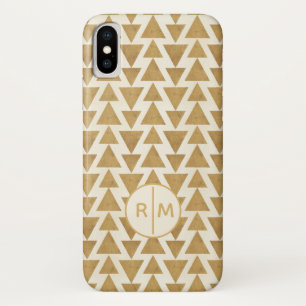 Monogram   Outdoor Geo Step   Gold Geometric Patte iPhone X Case