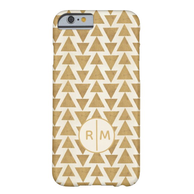 Monogram | Outdoor Geo Step | Gold Geometric Patte Case-Mate iPhone Case (Back)