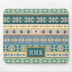 Monogram   Outdoor Geo Step   Indian Pattern Mouse Mat