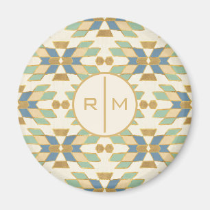 Monogram Outdoor Geo Step Tribal Pattern Magnet