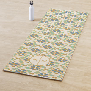 Monogram Outdoor Geo Step Tribal Pattern Yoga Mat