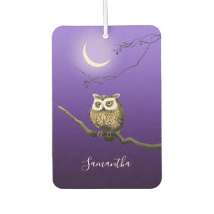 Monogram Owl Night Moonlight Blue Air Freshener