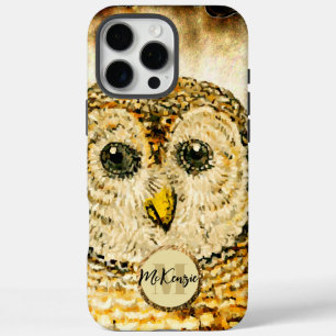 Monogram Owl Personalise  iPhone 16 Pro Max Case