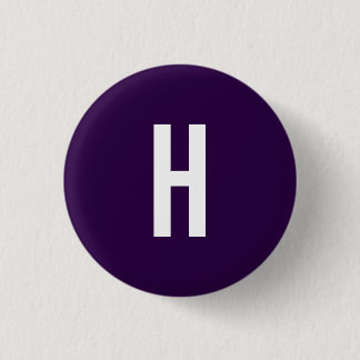 Monogram Own Name Initial Minimalist Midnight Blue 3 Cm Round Badge