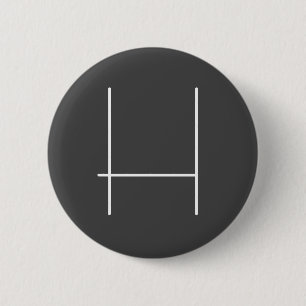 Monogram Own Name Initial Modern Minimalist Grey 6 Cm Round Badge