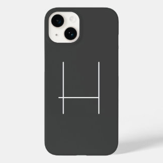 Monogram Own Name Initial Modern Minimalist Grey Case-Mate iPhone 14 Case
