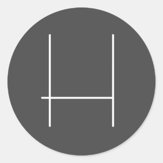 Monogram Own Name Initial Modern Minimalist Grey Classic Round Sticker