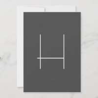Monogram Own Name Initial Modern Minimalist Grey 