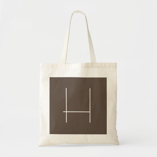Monogram Own Name Initial Modern Minimalist Grey Tote Bag (Front)