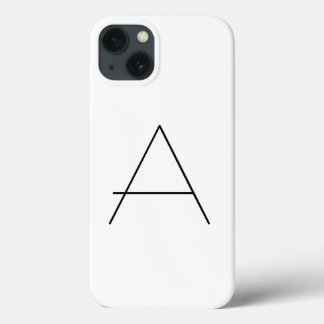 Monogram Own Name Initial Modern Plain Minimalist iPhone 13 Case