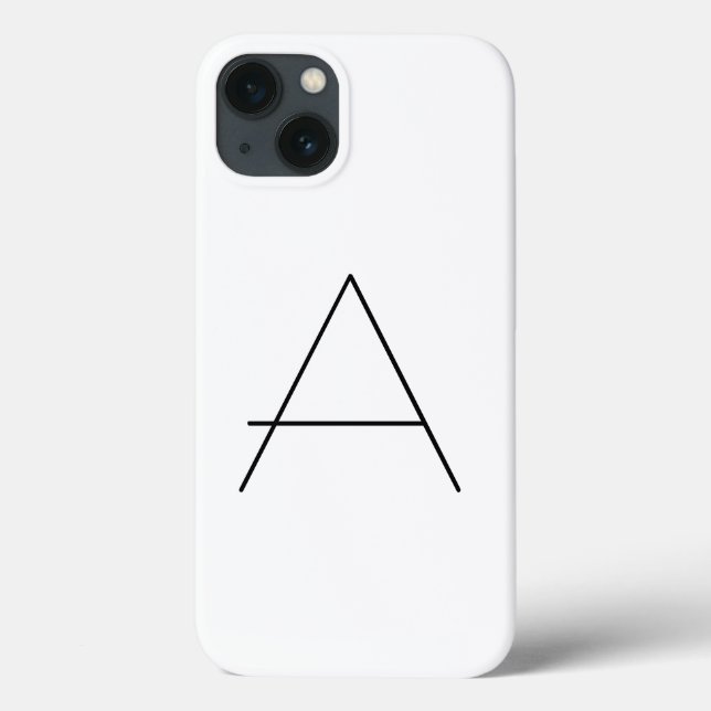 Monogram Own Name Initial Modern Plain Minimalist Case-Mate iPhone Case (Back)