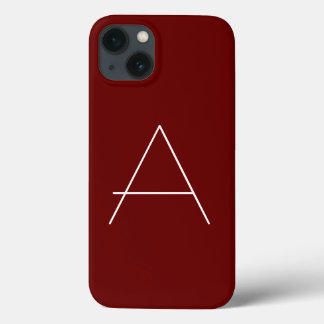 Monogram Own Name Initial Modern Plain Minimalist iPhone 13 Case