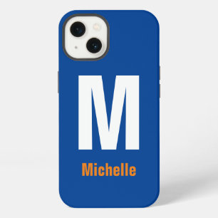 Monogram Own Name Initial Modern Plain Minimalist iPhone 13 Case