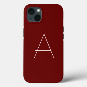 Monogram Own Name Initial Modern Plain Minimalist iPhone 13 Case