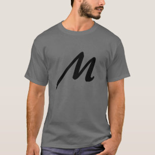 Monogram Own Name Initial Modern Plain Minimalist T-Shirt