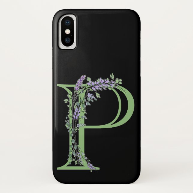 Monogram P Lavender Eucalyptus Case-Mate iPhone Case (Back)