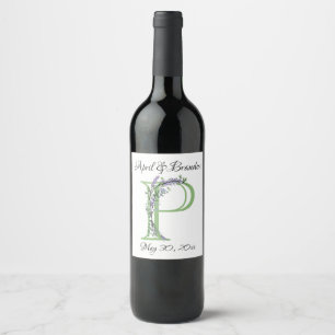 Monogram P Lavender Eucalyptus  Wine Label