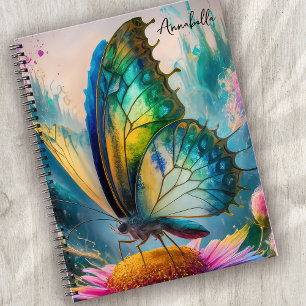 Monogram Painted Butterfly Notebook